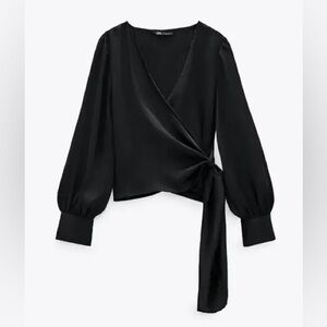 Zara Silk Tie Blouse